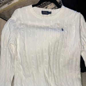 Polo Ralph Lauren sweater size large colors white and blue